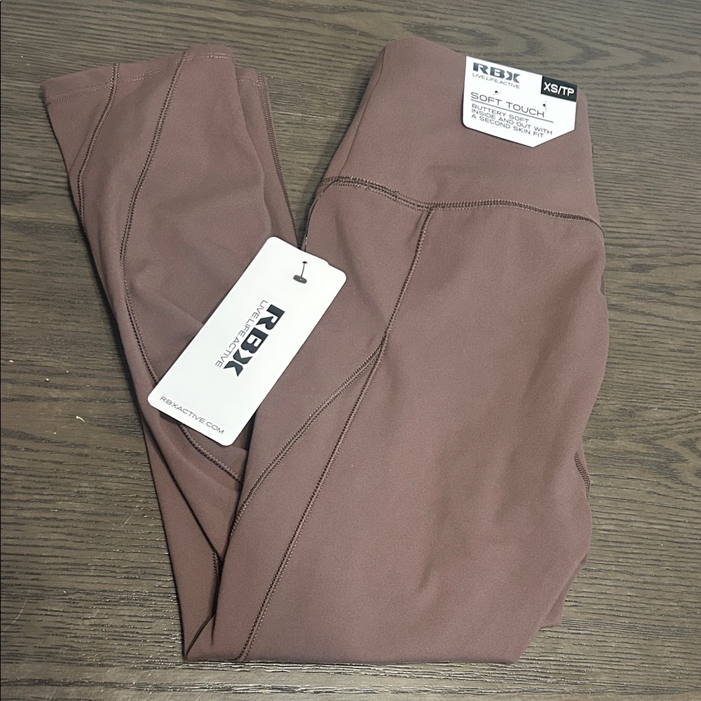 RBX Soft Touch Leggings in Chocolate Brown